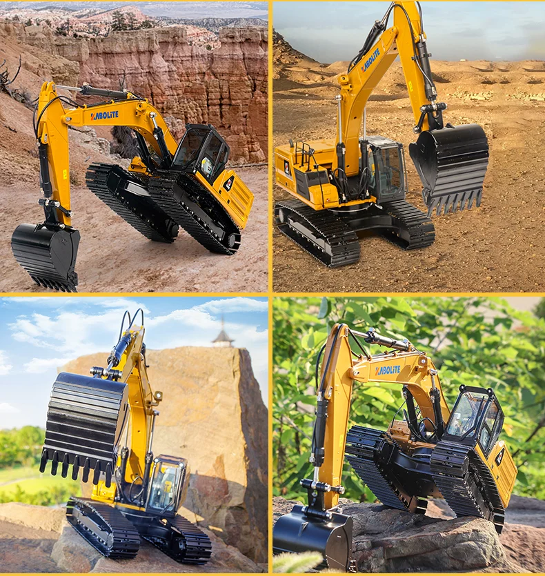 HUINA K336 Hydraulic Excavator 1/16 Alloy Remote Control Rc Truck Radio Controlled Car Loader Shovel Remote Control Toy Kid Gift