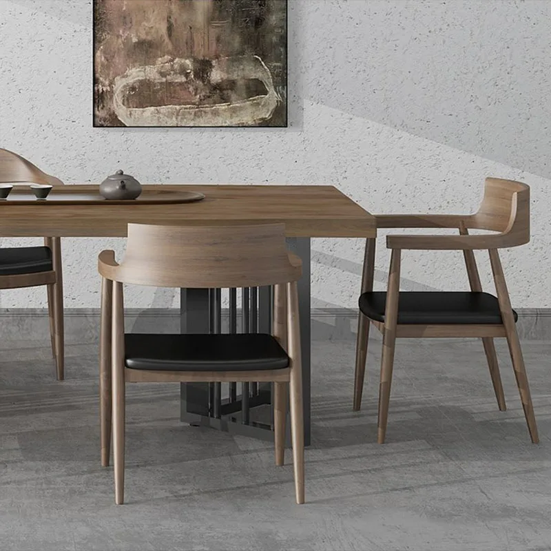 Modern simple home Chinese table and chair combination living room furniture solid wood tea table set