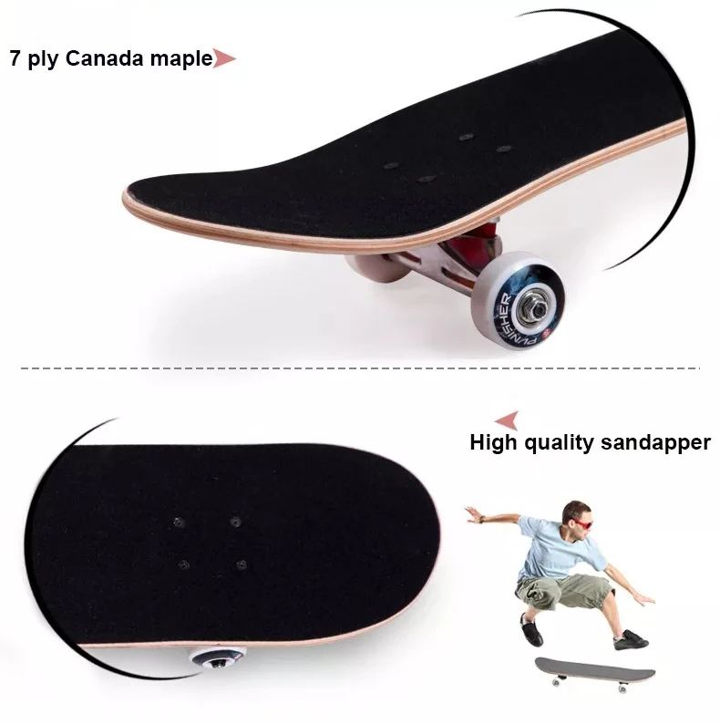 Direct Supply from China Manufacturer Canadian Maple Pro Skateboard  Complete Skateboard