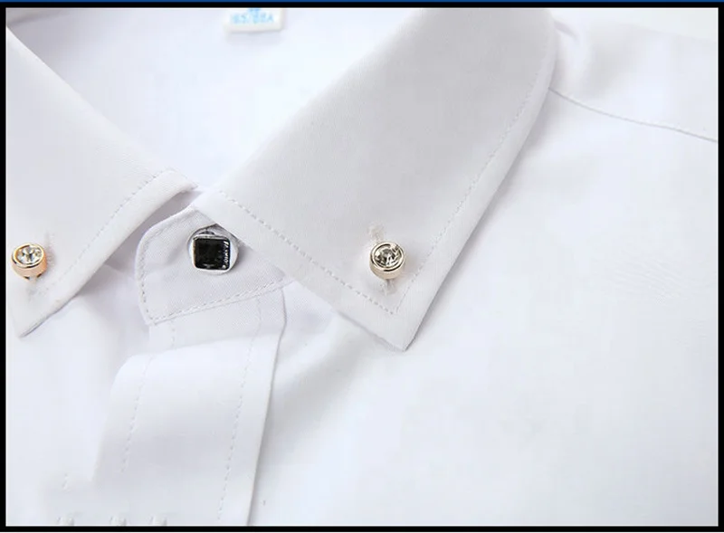 High Quality Non-ironing Men Dress Shirt Short Sleeve New Solid Male Clothing Fit Business Shirts White Blue Navy Black Red