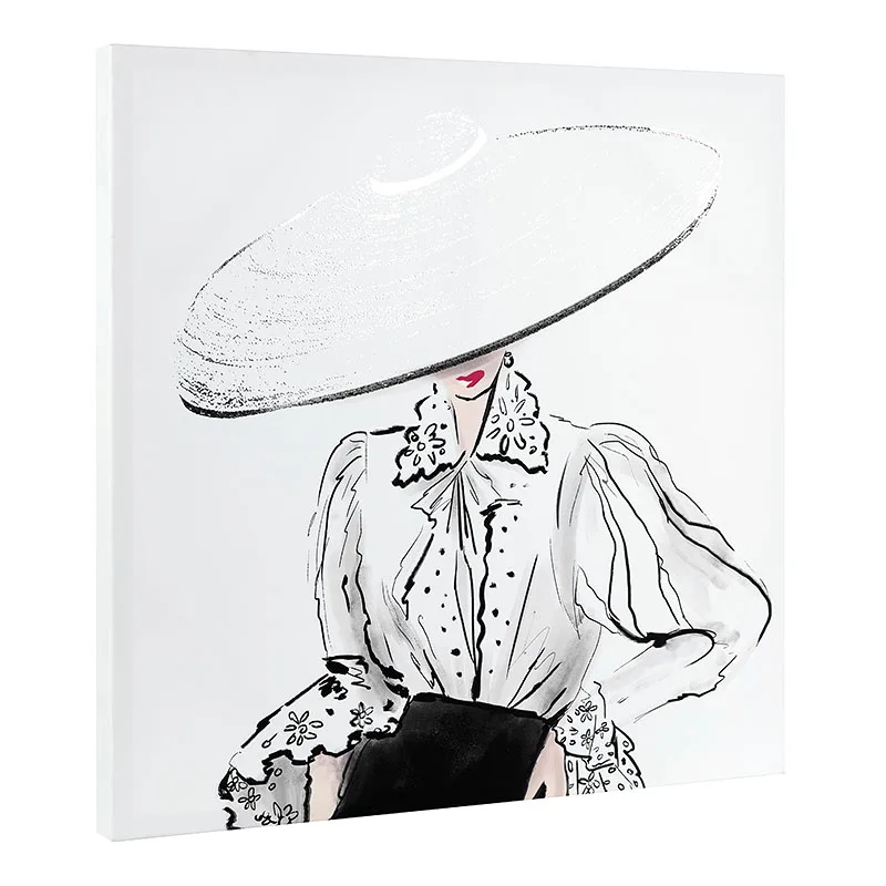 Elegant Lady Wall Art Canvas Decoration for Home Modern Portrait Painting