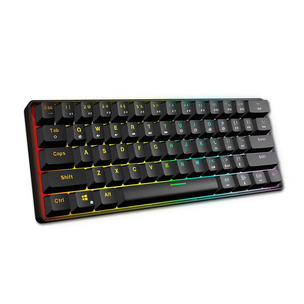 Gateron переключатели IP68 Водонепроницаемый проводной 61 клавиши RGB подсветка с макромеханической запрограммированной игровой