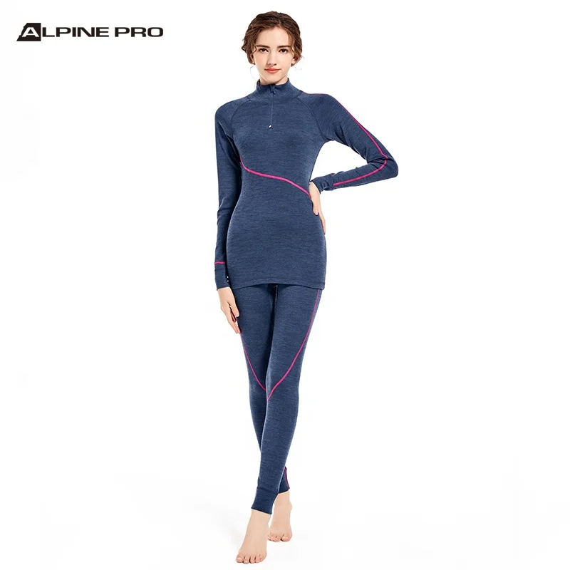 Alpine PRO Breathable Quick Dry Womens Ski Underwear Merino Womens Seamless Thermal Underwear