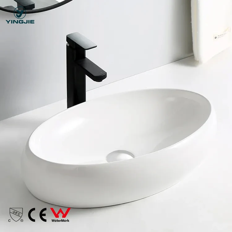 lavamanos High quality ceramic sanitary ware bathroom white wash basin countertop bathroom sinks