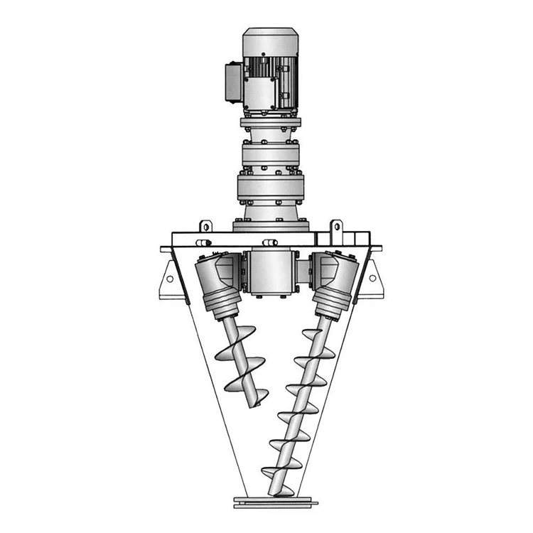 Double screw lifting baldes conical mixer/vertical ribbon blender for fertilizer laboratory powder mixer