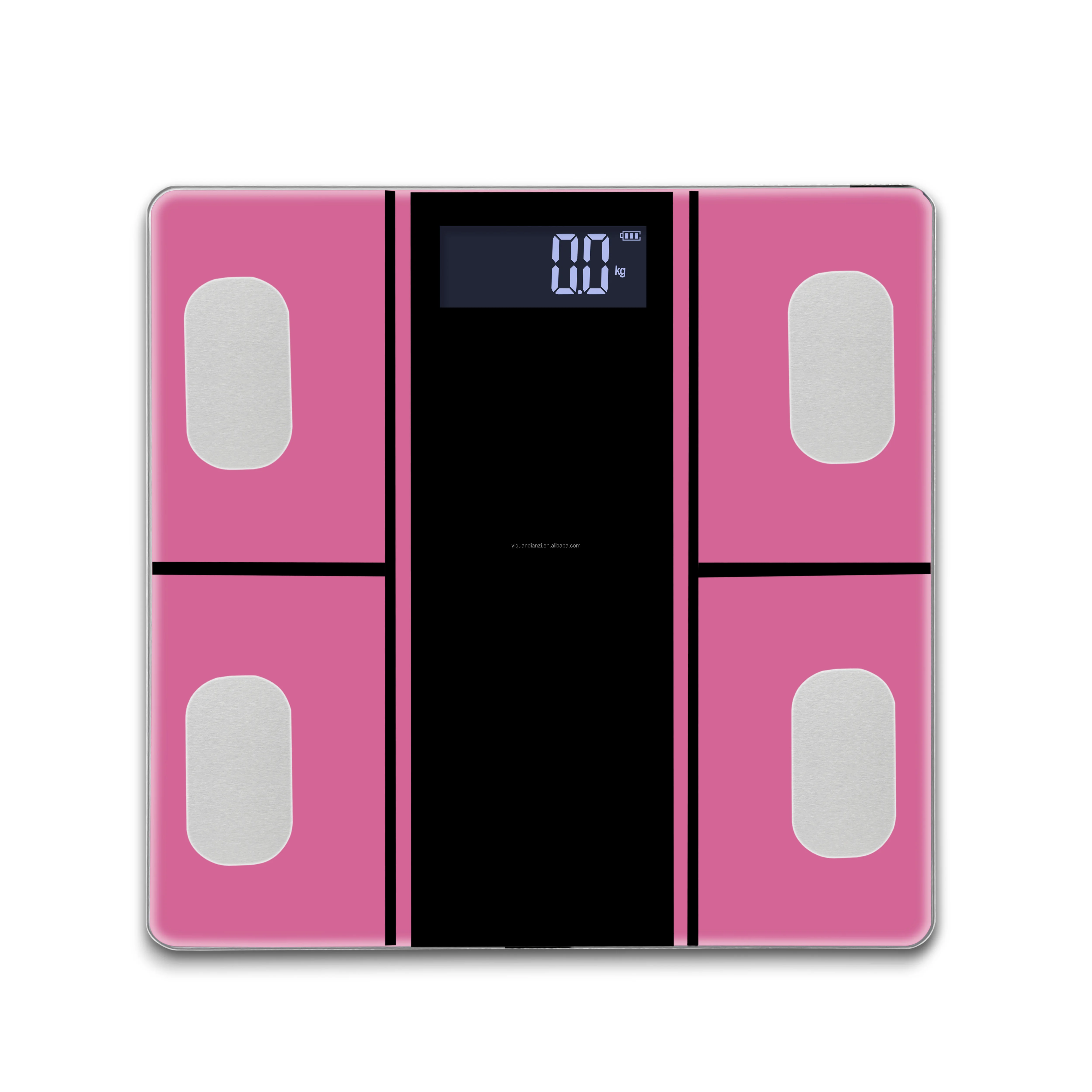 180kg Digital Bluetooth Analysis Bathroom Body Fat Scale LCD Backlit Display 260x260mm Scale Dimension 4mm Thickness