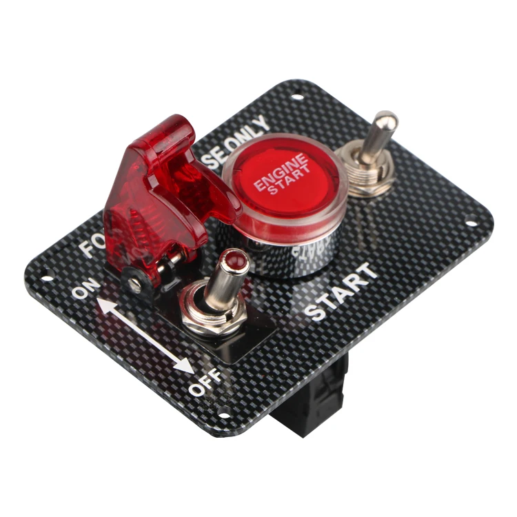 Racing Car  Ignition Illuminate Switch Panel Engine Start Push Button with Indicator Toggle