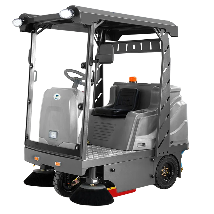 ride on compact sweeper road sweeping machine ride on floor cleaning machine