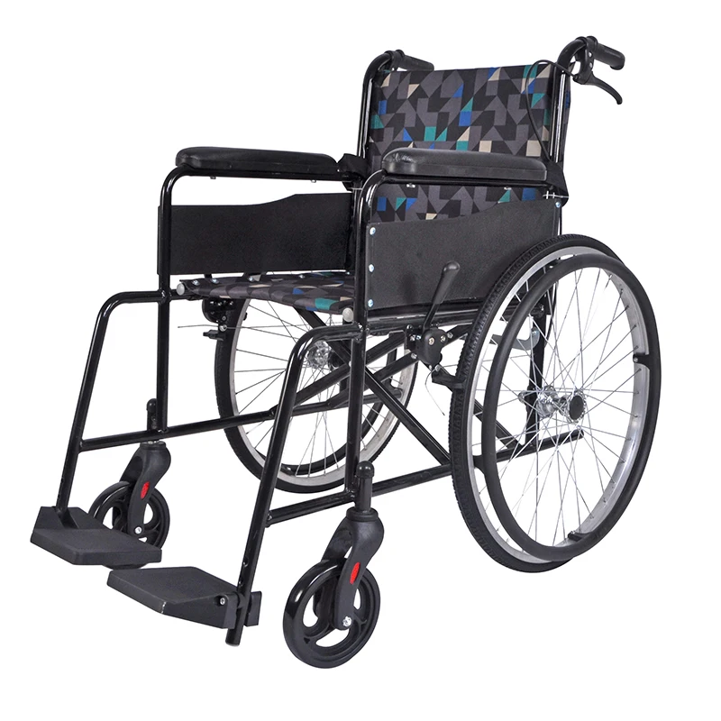 Manufacturer Wholesale Portable Manual Wheelchair with Foldable Solid Tire for Daily Usage