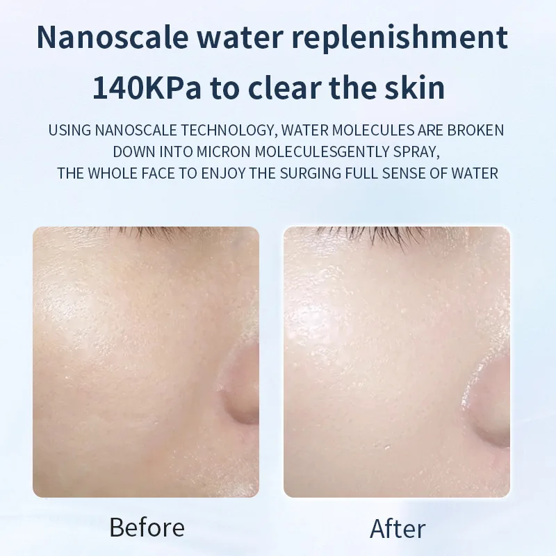 KKS handheld moisturizing nano mist facial oxygen water jet water oxygen injector Mini Airbrush Facial Water Oxygen Injector