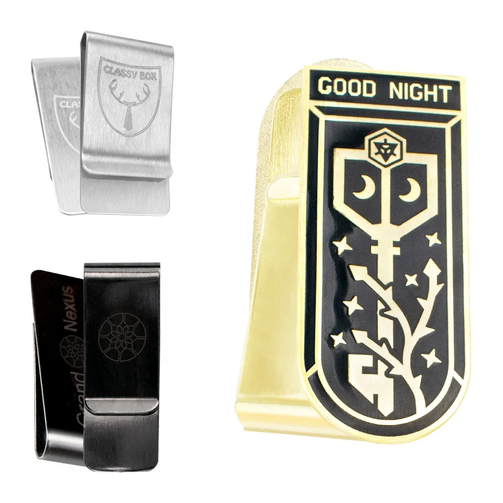  Cheap Custom Logo Blank Stainless Steel Money Clip Wholesale mens money clip