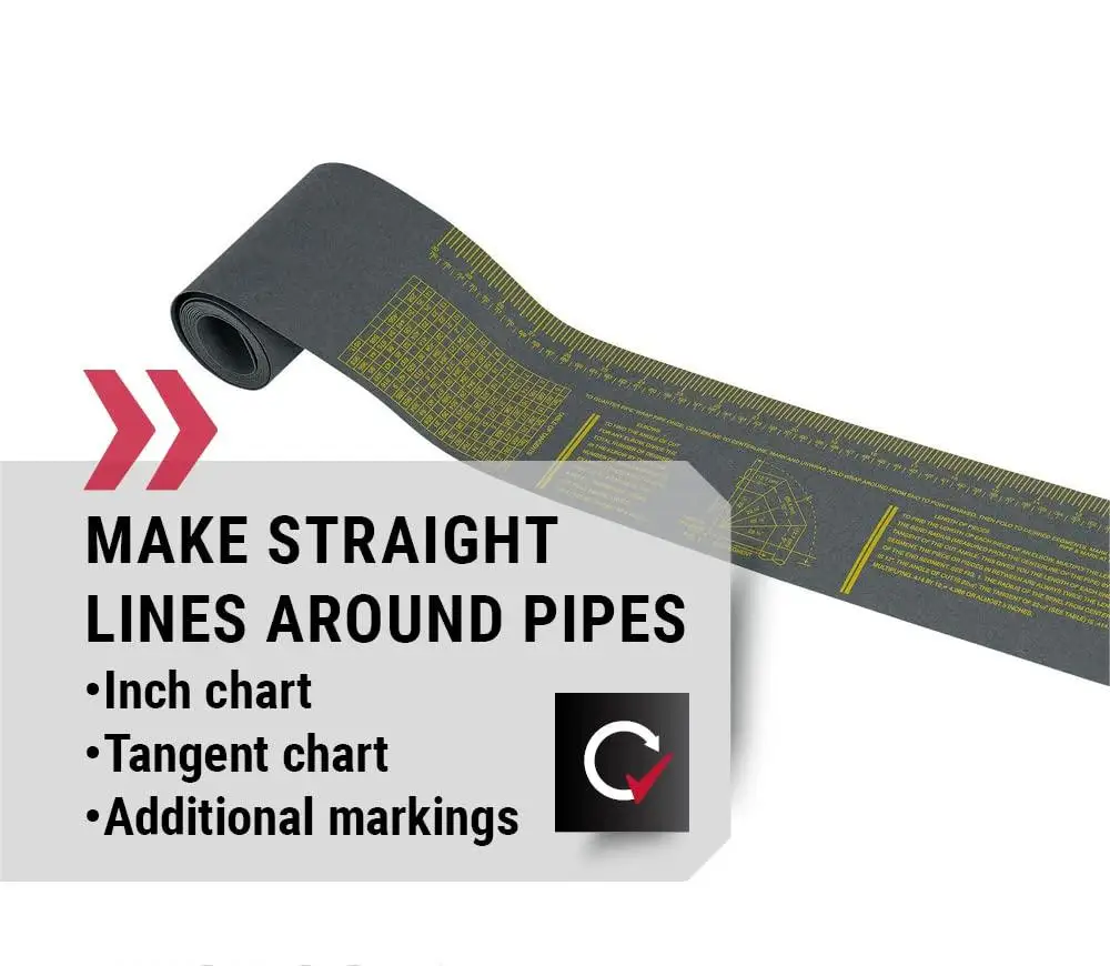 LongTai Hot selling Pipe Wrap Around, Multipurpose Pipe Measuring Tool, Flex Angle Measuring and Marking Gauge
