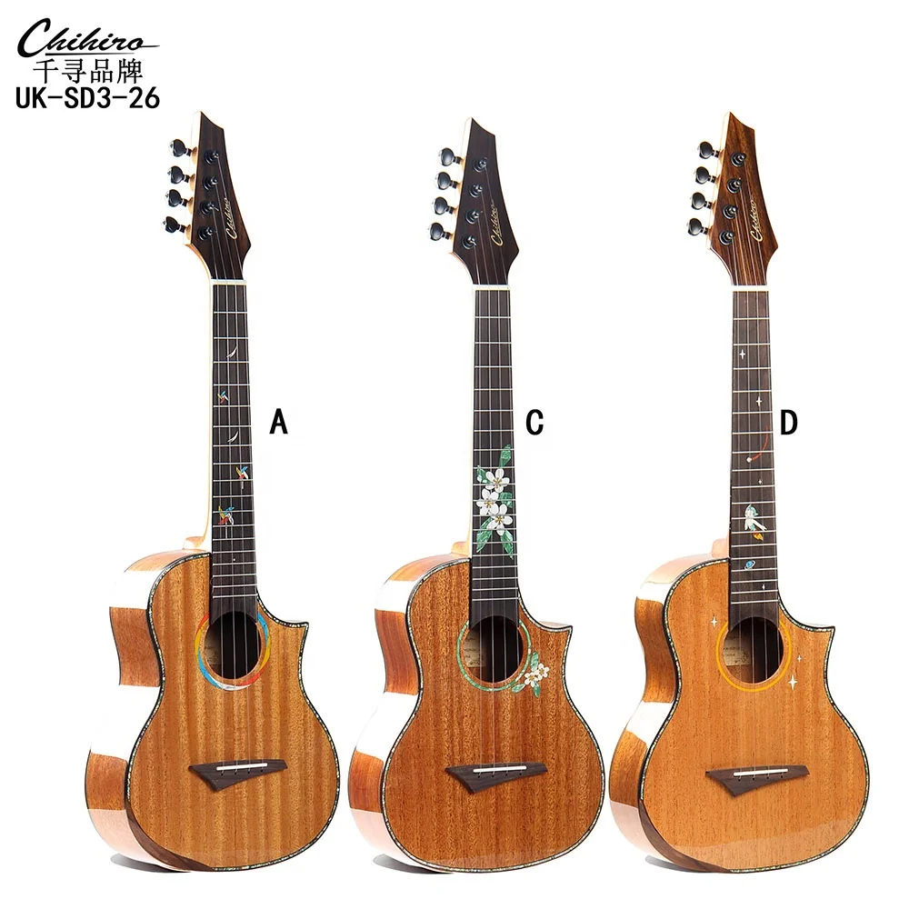 
UK SD3 26D Лидер продаж красивые акустическая укулеле гитара по индивидуальному заказу 26 дюймов Гавайская гитара от китайского производителя  (62360515233)