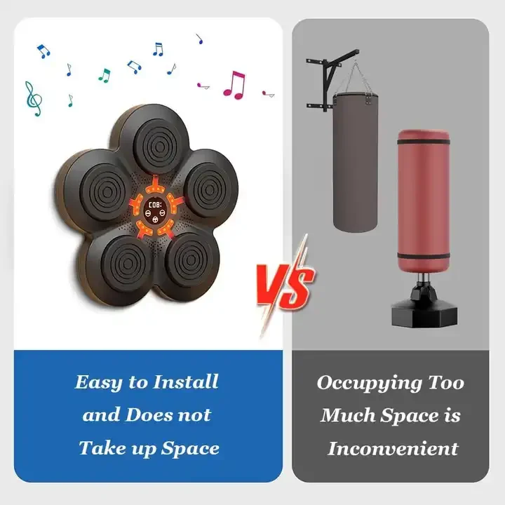 Boxing Punching Pads Machine Focus Training With Smart Electronic Wall Target With Music