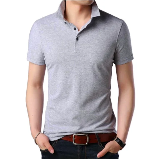 Polo Shirt Customized Cotton Wholesale Plain Short Sleeve Men T Shirt