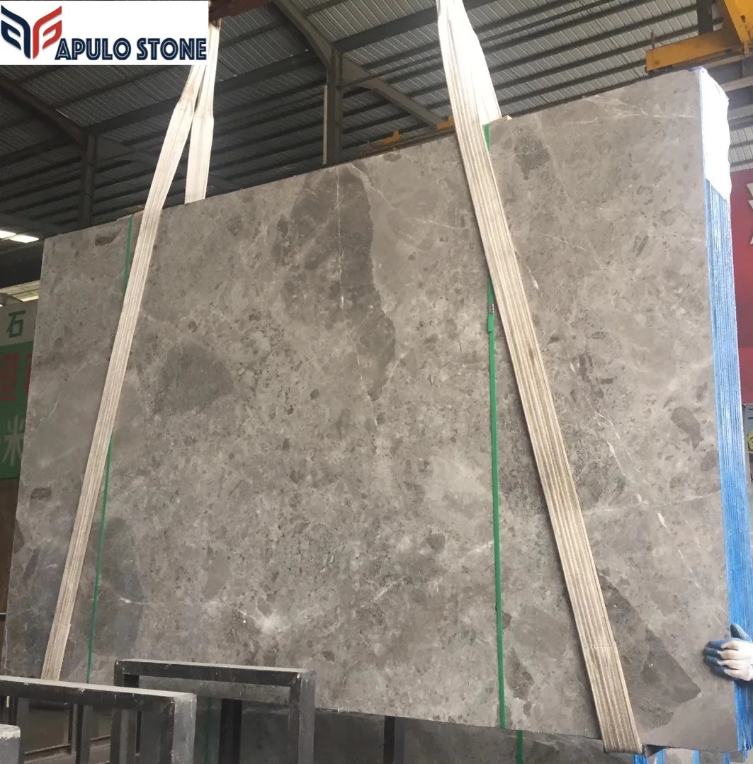 High Quality Turkish Tundra Grey  Natural Marble Slabs for Interior Design Light Marble