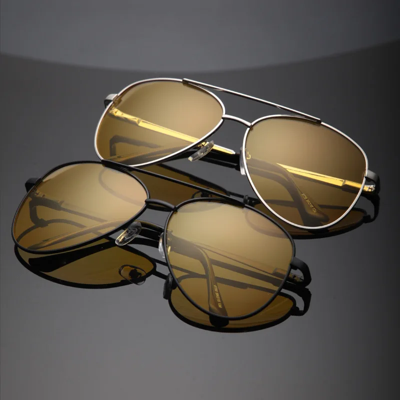  New Hot Sale Vintage Retro Fashion Polarized Night Vision Color Change Classical Ray Band Sunglasses for Pilot