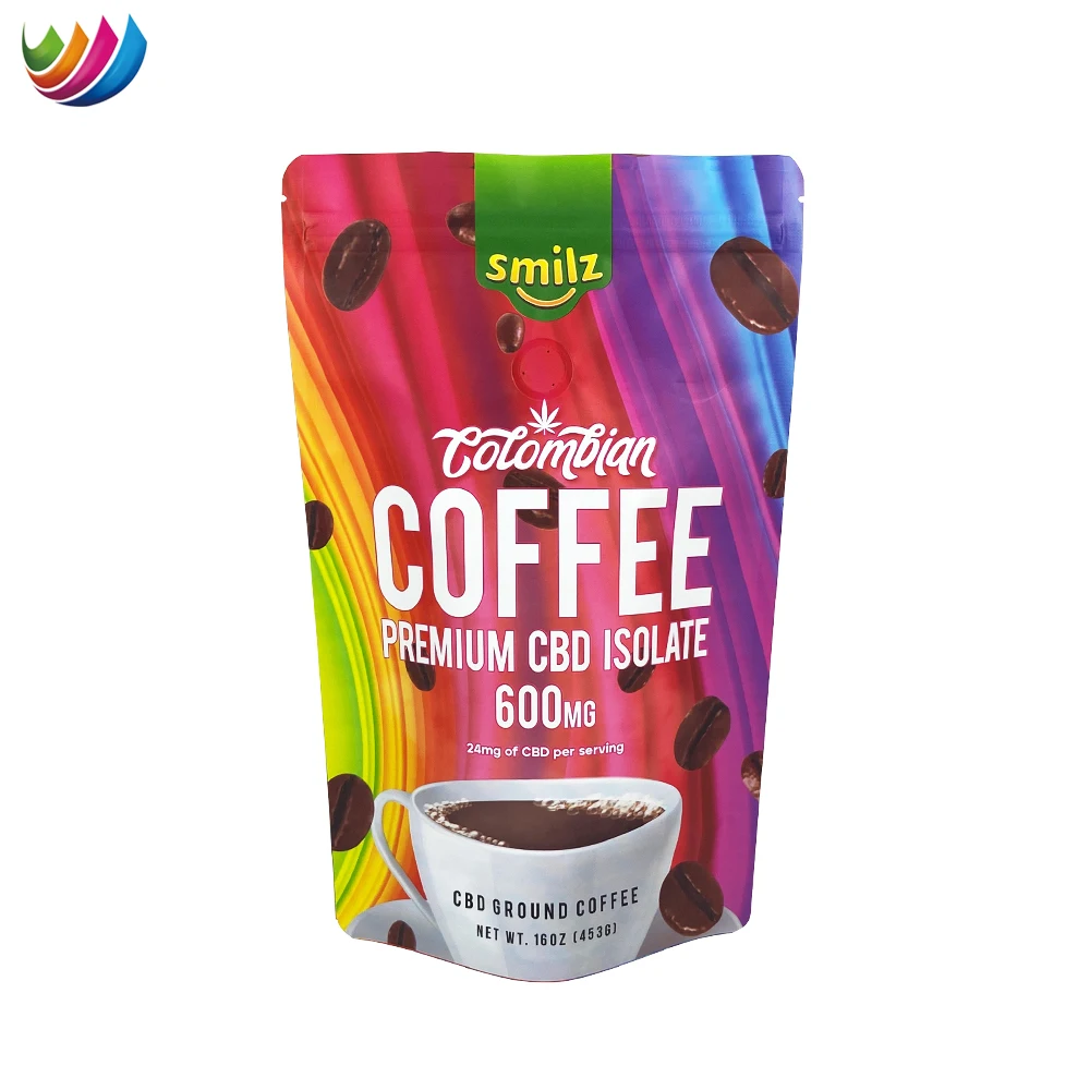 Custom printed 50g 250g 500g 1kg stand up pouch packaging wholesale coffee bag with valve and zipper