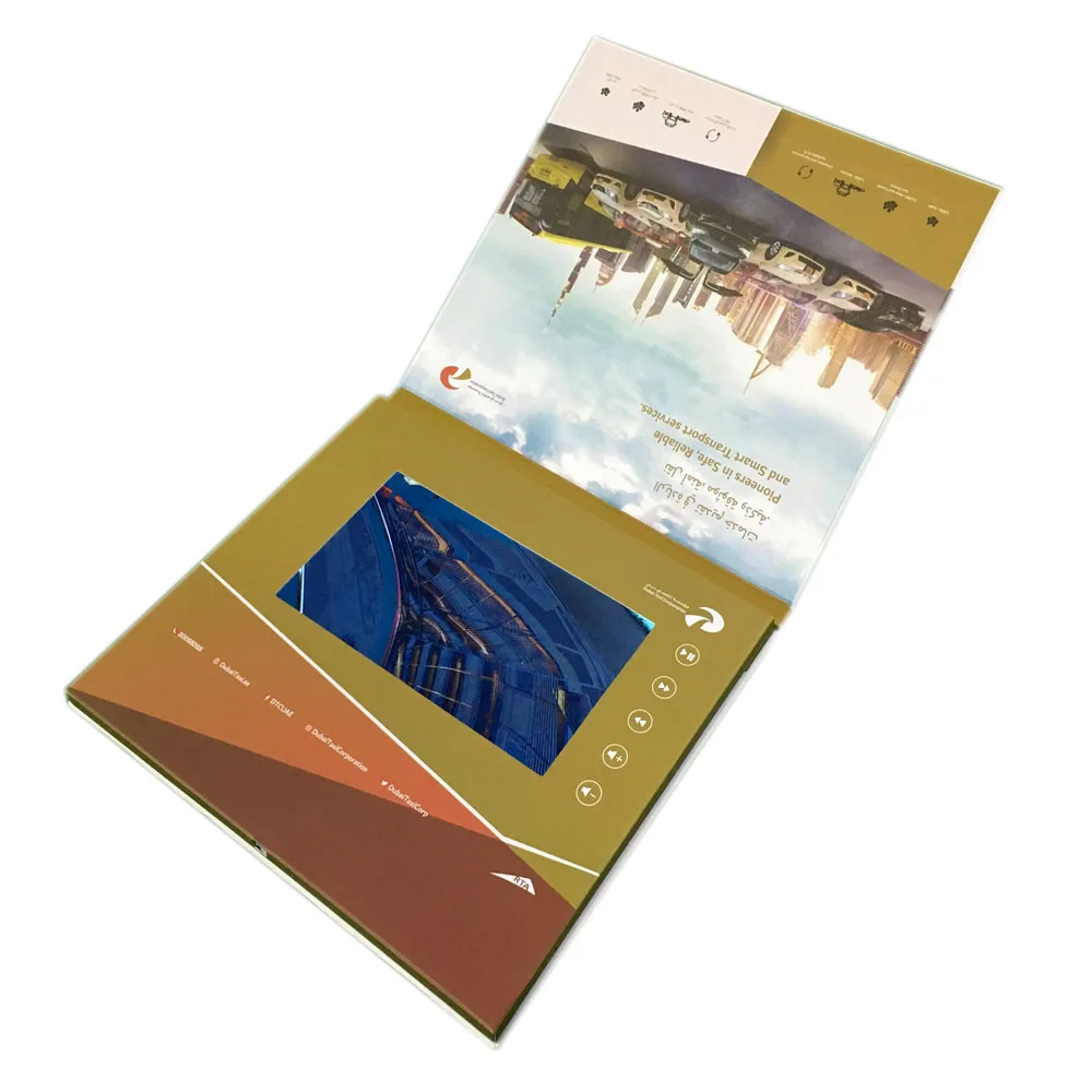 Высококачественные цифровые ЖК-видеопоздравительные открытки 7 дюймов OEM оптовая продажа фабрика в