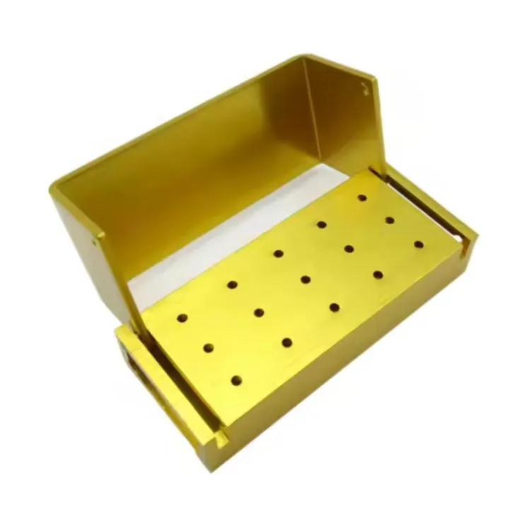 15 holes Dental endo Bur Holder stand block Metal box For FG OEM Aluminum Autoclavable