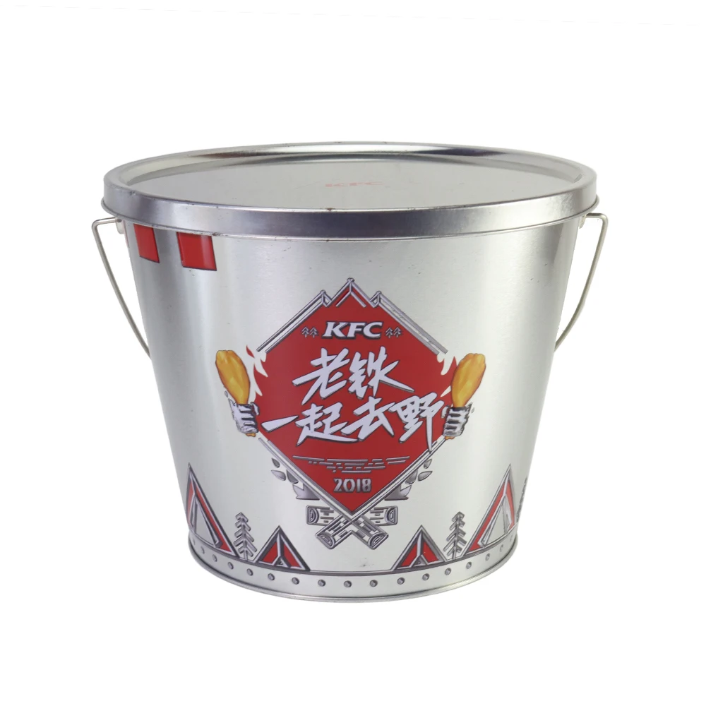 Wholesale 5 Gallon Round Galvanized Metal Tin Ice  Bucket with lId