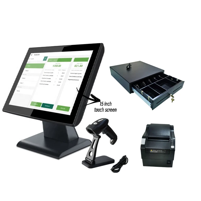 Win10 Pos Systems Cash Register Machine All In One Retail Pos Terminal Caisse Enregistreuse Complet Pos