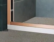 Luxury Rose Golden Stainless Steel With Frame Aqua Glass Sliding Shower Door