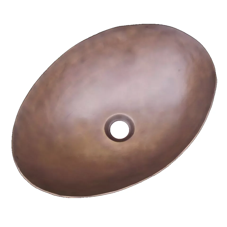 The handmade light coffee color vessel basin sink / bronze casting sink with special shape design
