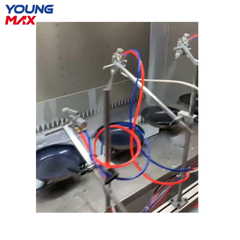 automatic paint pan pot powder coating machine automatic cookware powder coating line coating pan machine