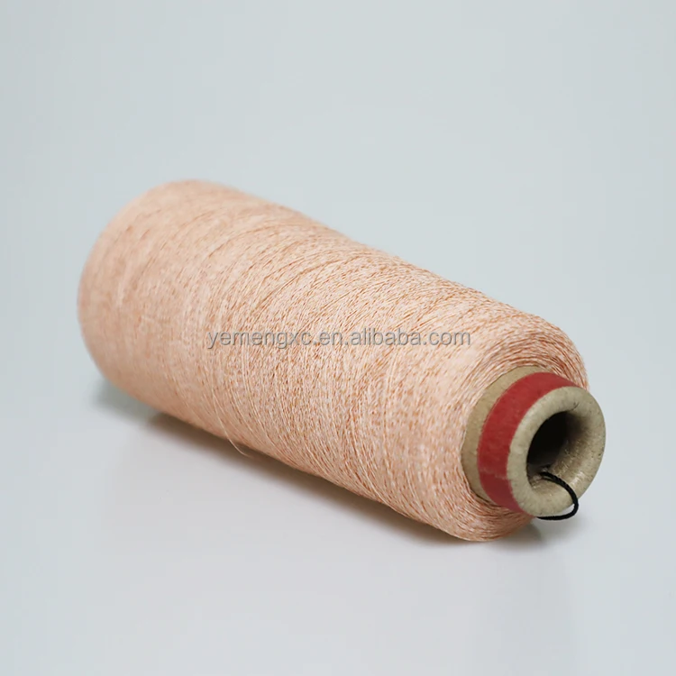 Elastic Solid Top Dyed Knitting Weaving Linen 70% Nylon 30% 1/26NM Linen and Nylon Blended Yarn