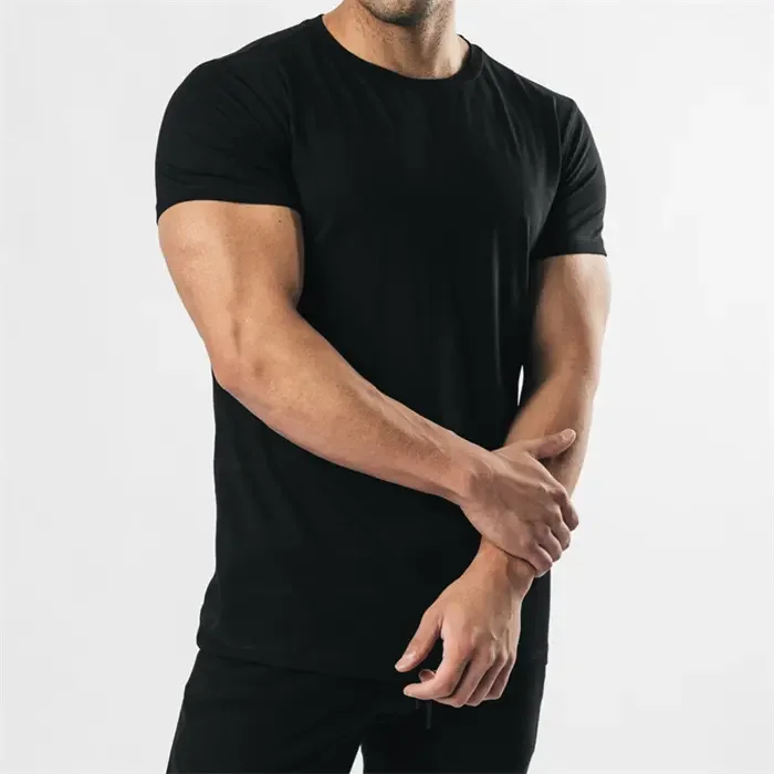 high quality Oem Slim Fitted Seamless Gym Tshirt Custom T Shirts Your Own Brand Slim Fit T Shirt