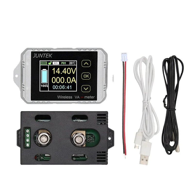 VAT1100 100V 100A LCD Digital Wireless DC Voltage Current VA Meter Car Battery Monitor Coulometer Coulomb Counter