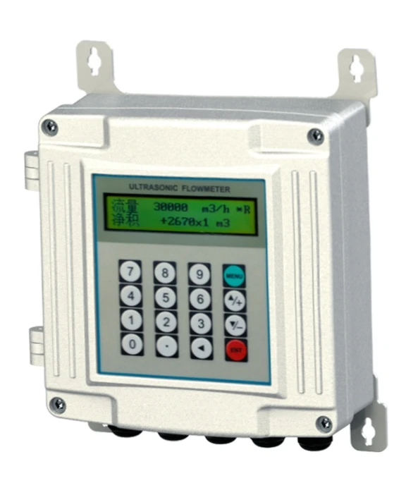 TUF-2000S DN15-DN6000 output 4-20 mA RS485 external clamp/plug-in sensor type wall-mounted ultrasonic flowmeter
