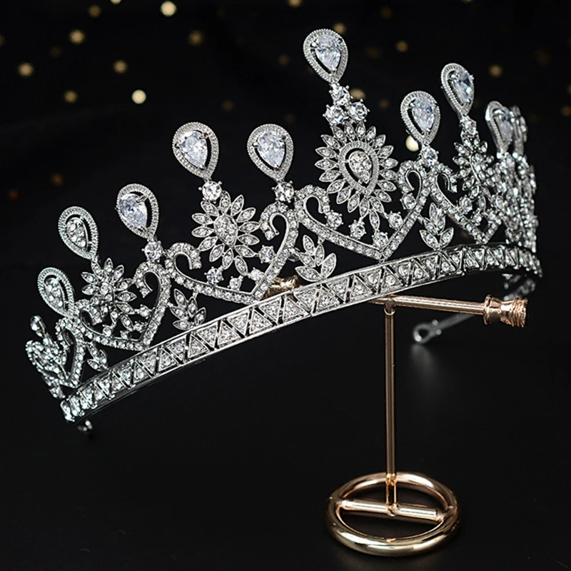 Crystal Crown Hair Accessories For Women Wedding Accessories Crown For Bridal Rhinestone Diadema Tiara Gift Wholesale