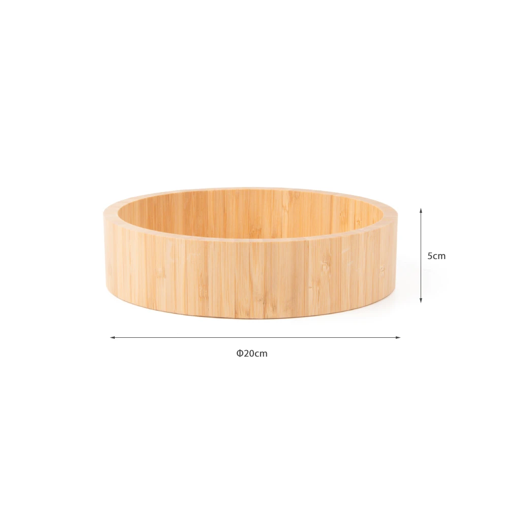 Hot Selling Straight-Side Design Eco-friendly Bamboo Wooden Fruits and Vegetable Salad Mixing Serving Bowls for Kitchenware