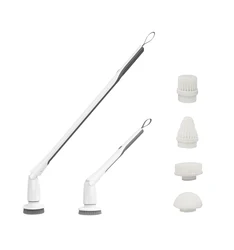 2023 new electric spin scrubber extendable handle adjustable angle  sweeper bathroom toilet kitchen  cordless power scrubber set