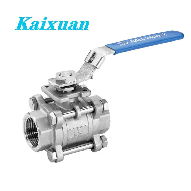 Stainless Steel Three Piece Female Threaded Ball Valve