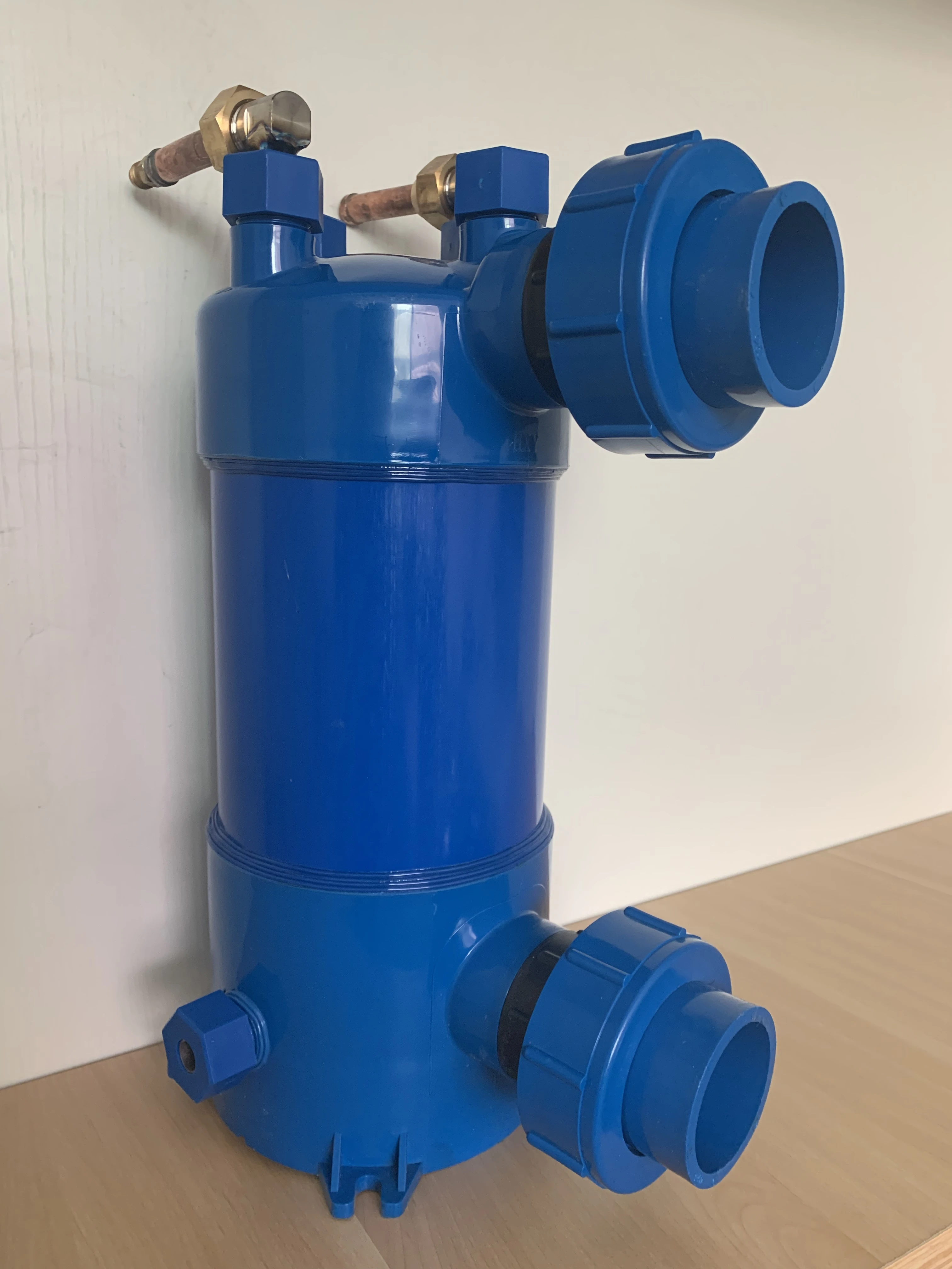 Screwed titanium tube pvc shell heat exchanger heat pump aquarium chiller evaporator