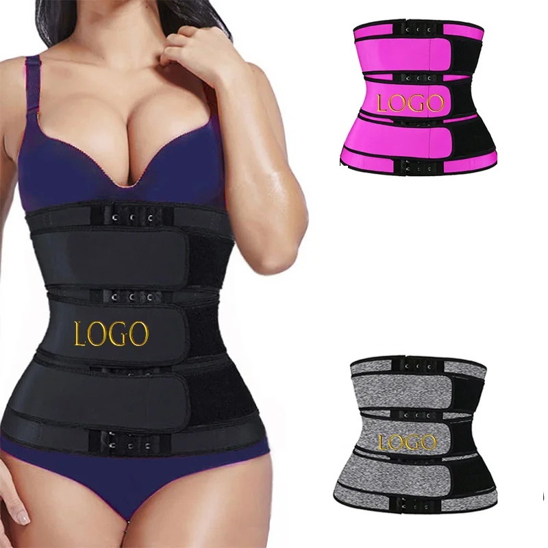 Factory Price Customised Women Corset Body 3 Row Strap Waist Trainer