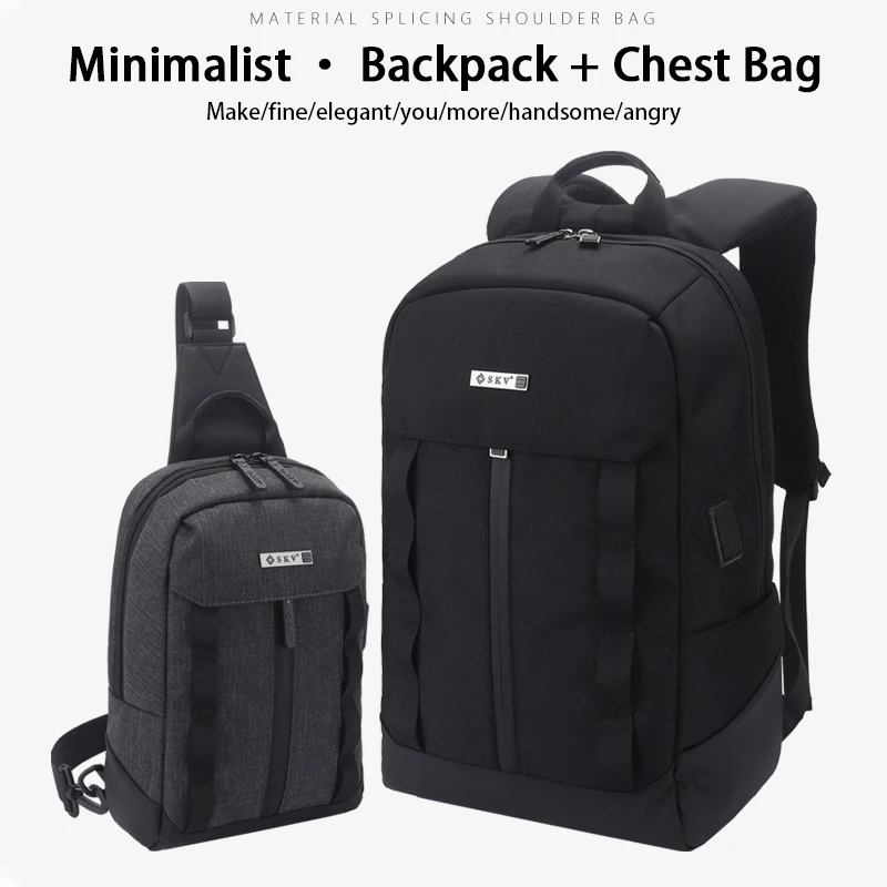 Waterproof Genuine Material Laptop Backpack Sport Nylon Lining Strap Travel Mochila Sac Dos USB Charger Girls School Computer