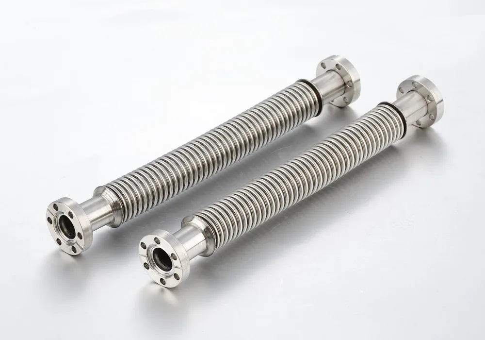 Conflat CF flange stainless steel flexible hose vacuum bellow CF16 CF35 CF63 CF100 CF200 CF250 CF320 CF400 CF500