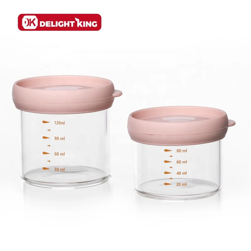 Glass food storage jar with silicone lid heat resistant airtight storage jars for spice grains dry food kitchen storage