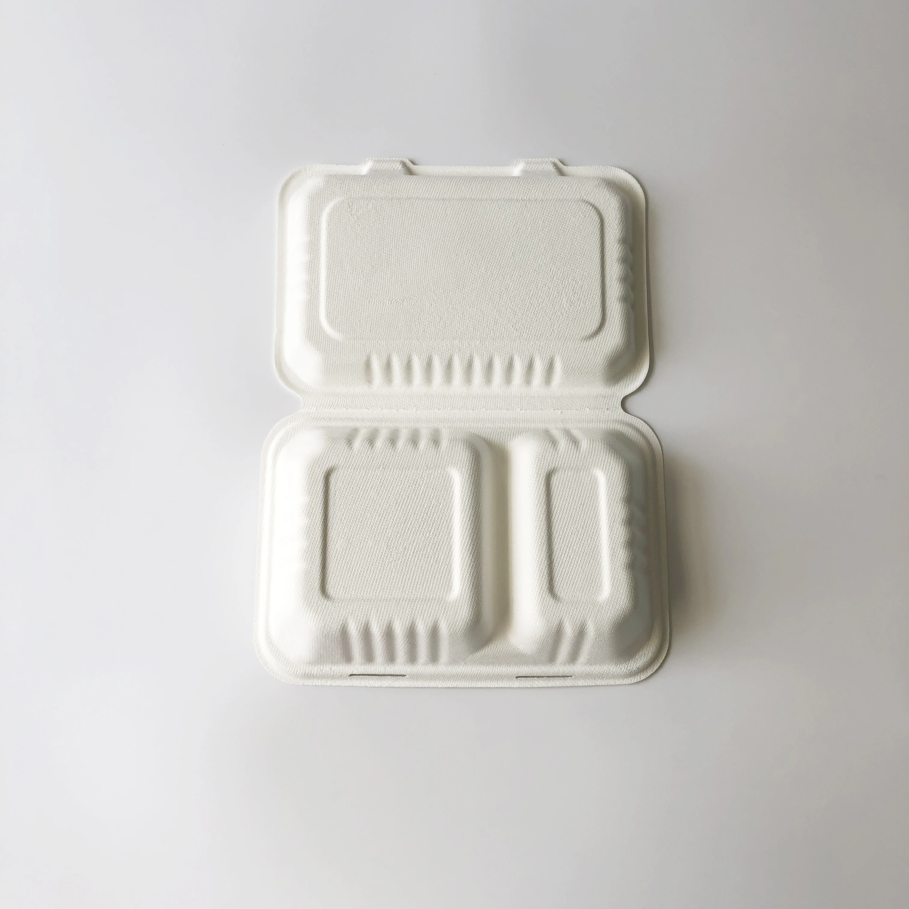 9x6'-1000ml Bagasse 2-compartment food container