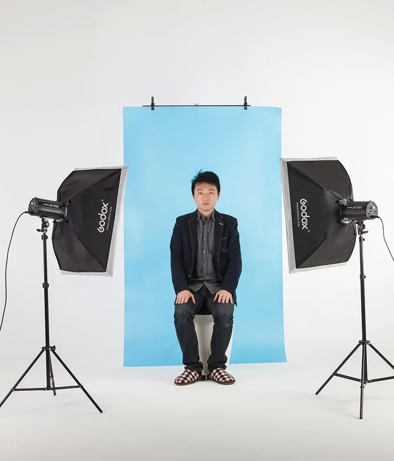 Customized Beiyang 6.6*6.6ft T-shape Photography Backdrop Stand With 4 Clips For Commercial Portrait Product Photo Video Shoot