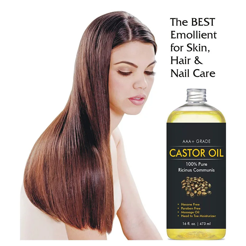  100% Pure Organic Emollient For Hair Castor
