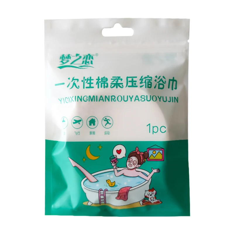 Экологичное детское спрессованное банное полотенце OEM быстро поглощает воду из органического