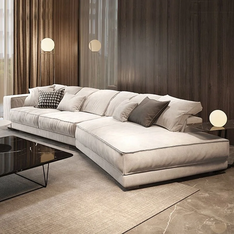 Роскошный бархатный итальянский дизайнерский диван, современный наклонный диван с подушками, секционные изогнутые диваны