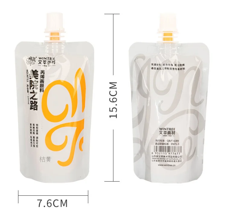 Wintree  acrylic paint CC refill bag 100ml acrylic paint price Wholesale Cheap  Non-toxic Hot sale amazon acrylic paint set