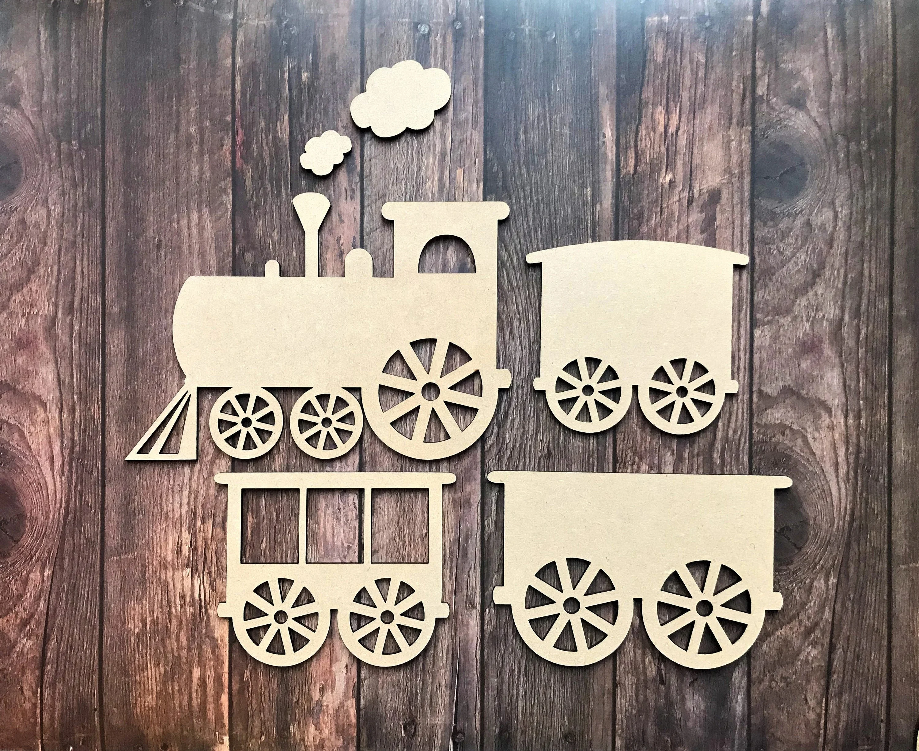 2024 New Product Wooden Wall Decoration Support Customization Train Wall Decoration as Gifts