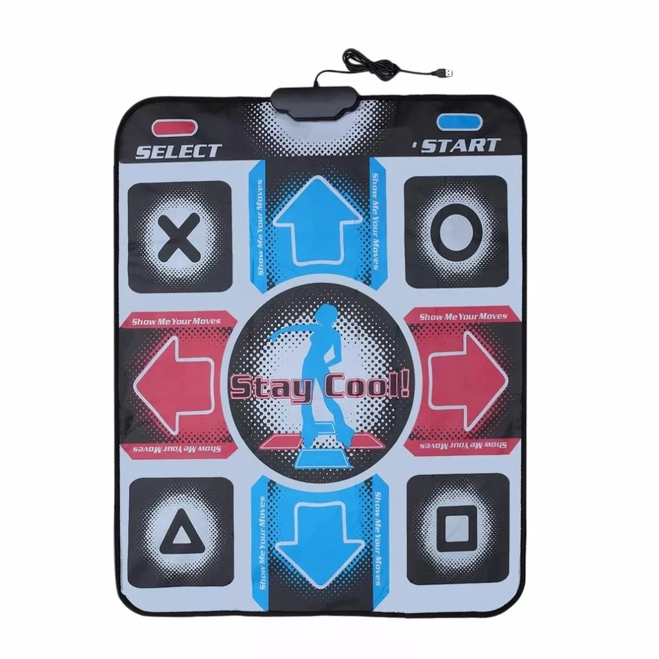 
Factory direct sales antiskid dance mat game accessories EVA material made of dance mat blue PVC style dance blanket 